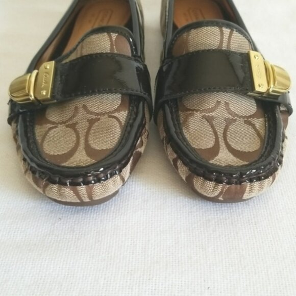 Coach Pauleen Loafer Signature Canvas Patent Size 7 - Picture 2 of 10